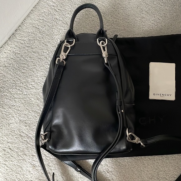 Givenchy Black logo mini / nano leather backpack - Picture 4 of 10